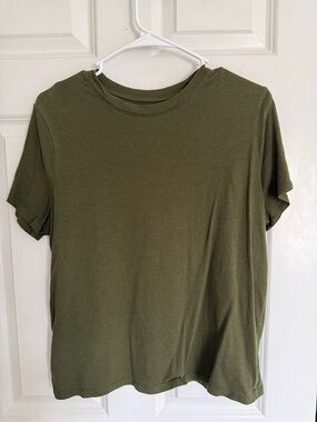 a new day Olive Green Crew Neck Short Sleeve Tee